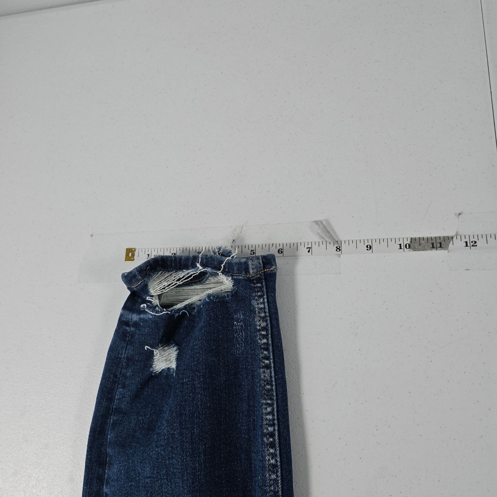 Vervet by Flying Monkey Distressed Skinny Jeans Dark Wash Raw Hem V2144 Size 30 - Picture 6 of 9